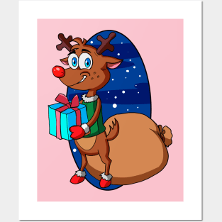Rudolph brings Gifts Posters and Art